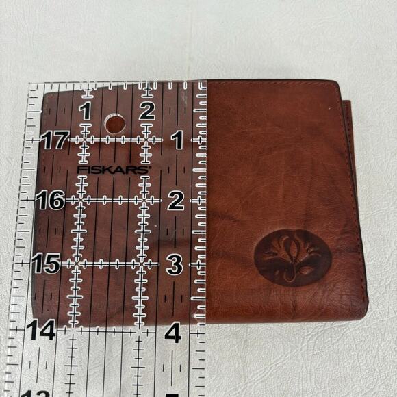 Buxton Leather Wallet Brown Top Grain Cowhide ID Credit Card Kiss Lock Coin - Picture 10 of 10